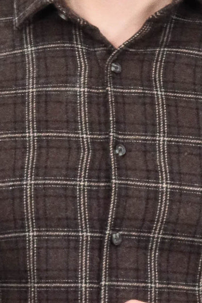 Checked Brown Men Lumberjack Shirt