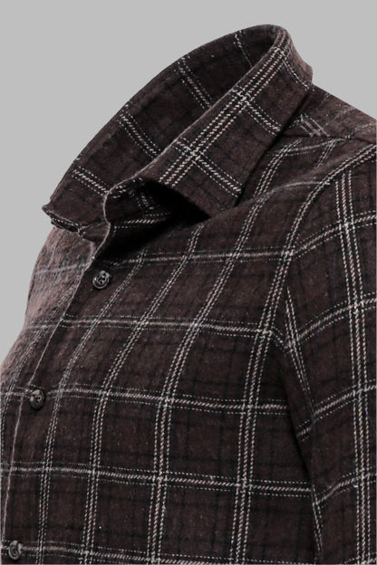 Checked Brown Men Lumberjack Shirt -