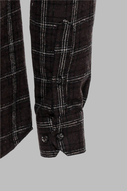 Checked Brown Men Lumberjack Shirt -