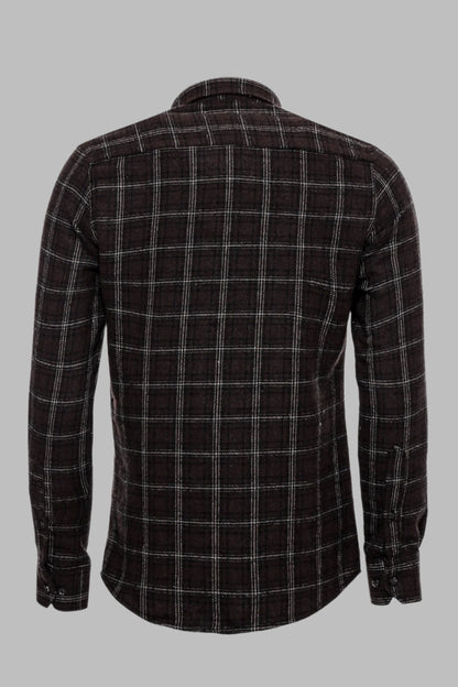 Checked Brown Men Lumberjack Shirt -
