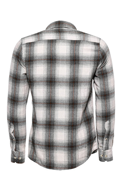 Checked Beige Men Lumberjack Shirt -