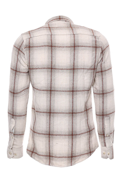 Plaid Light Brown Men Lumberjack Shirt -