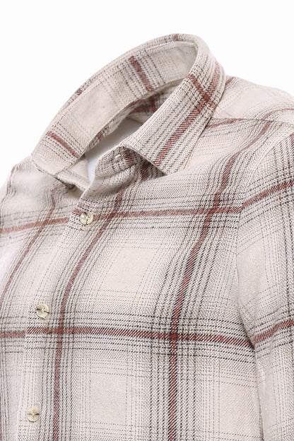 Plaid Light Brown Men Lumberjack Shirt -