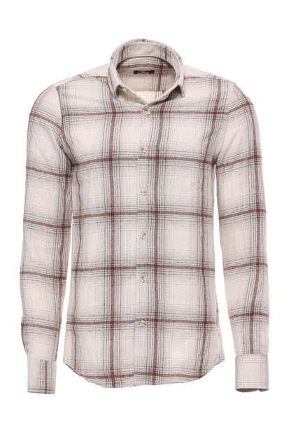 Plaid Light Brown Men Lumberjack Shirt -