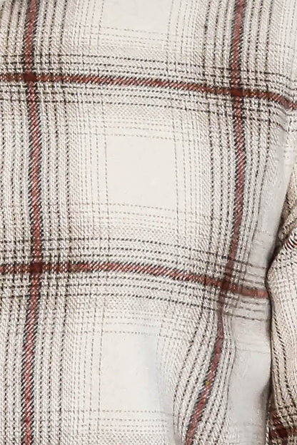 Plaid Light Brown Men Lumberjack Shirt