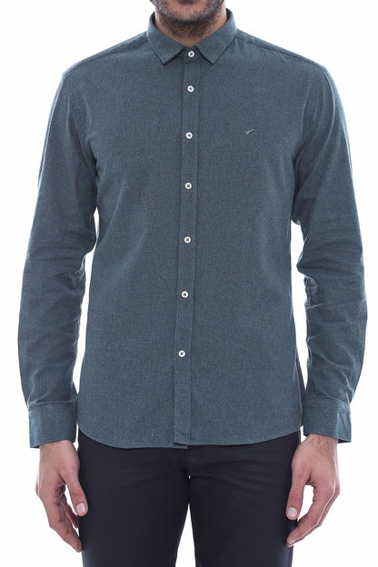 KOALA SYDNEY  Patterned Wool Green Shirt -
