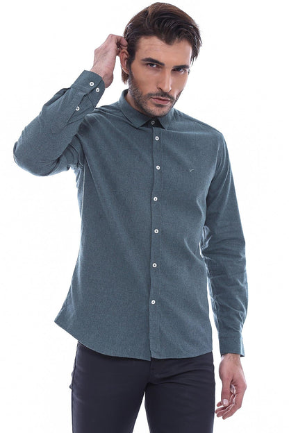 KOALA SYDNEY  Patterned Wool Green Shirt -