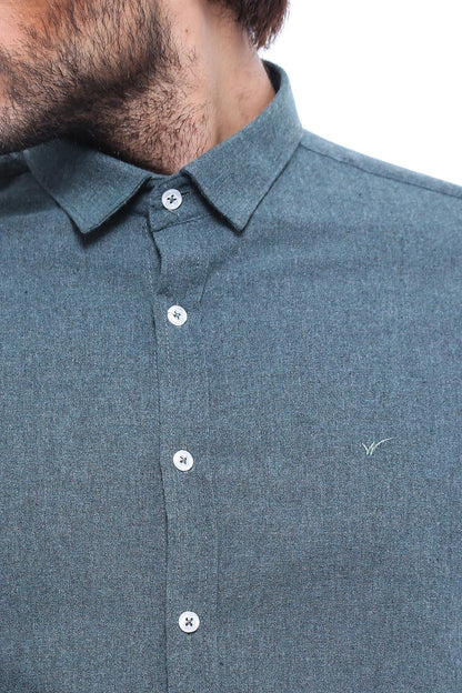 KOALA SYDNEY  Patterned Wool Green Shirt -