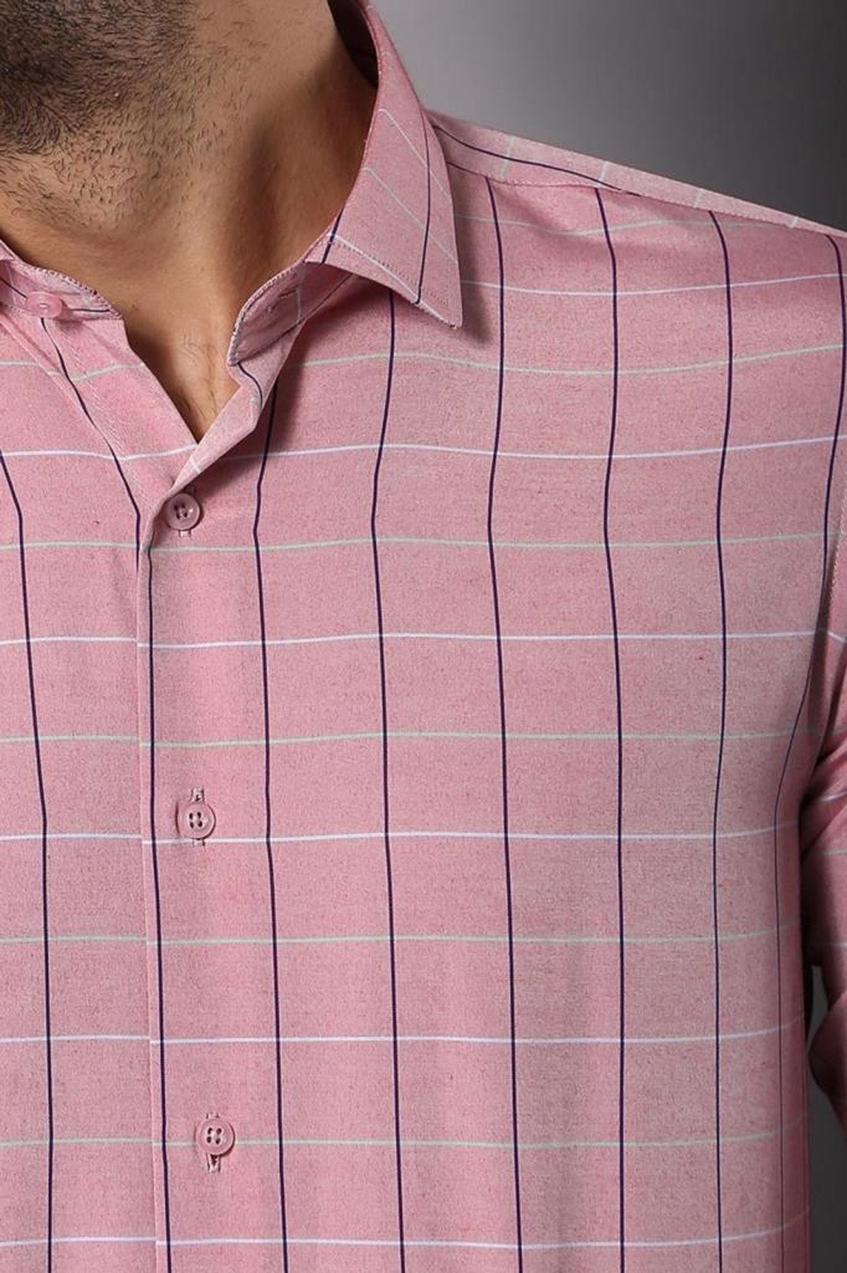 Pink Plaid Men's Shirt |