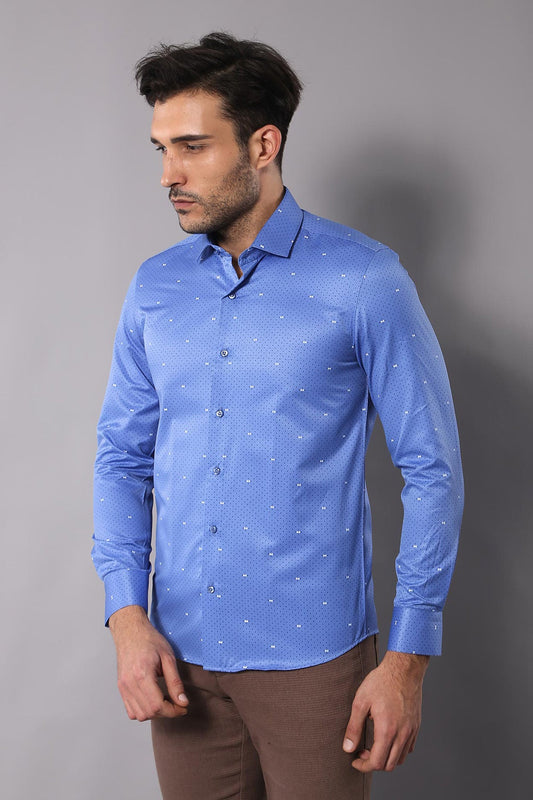 KOALA SYDNEY Dot Patterned Blue Shirt