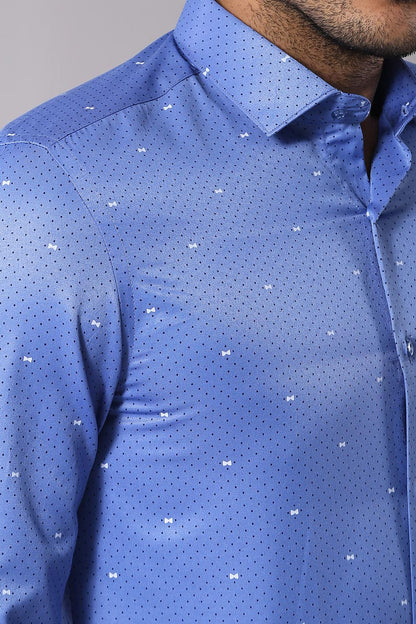 KOALA SYDNEY Dot Patterned Blue Shirt
