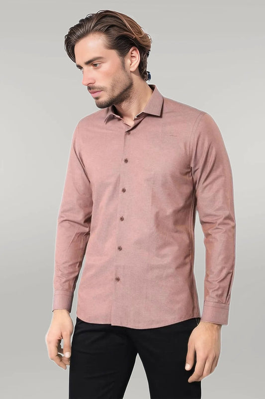 Dot Patterned Brown Shirt