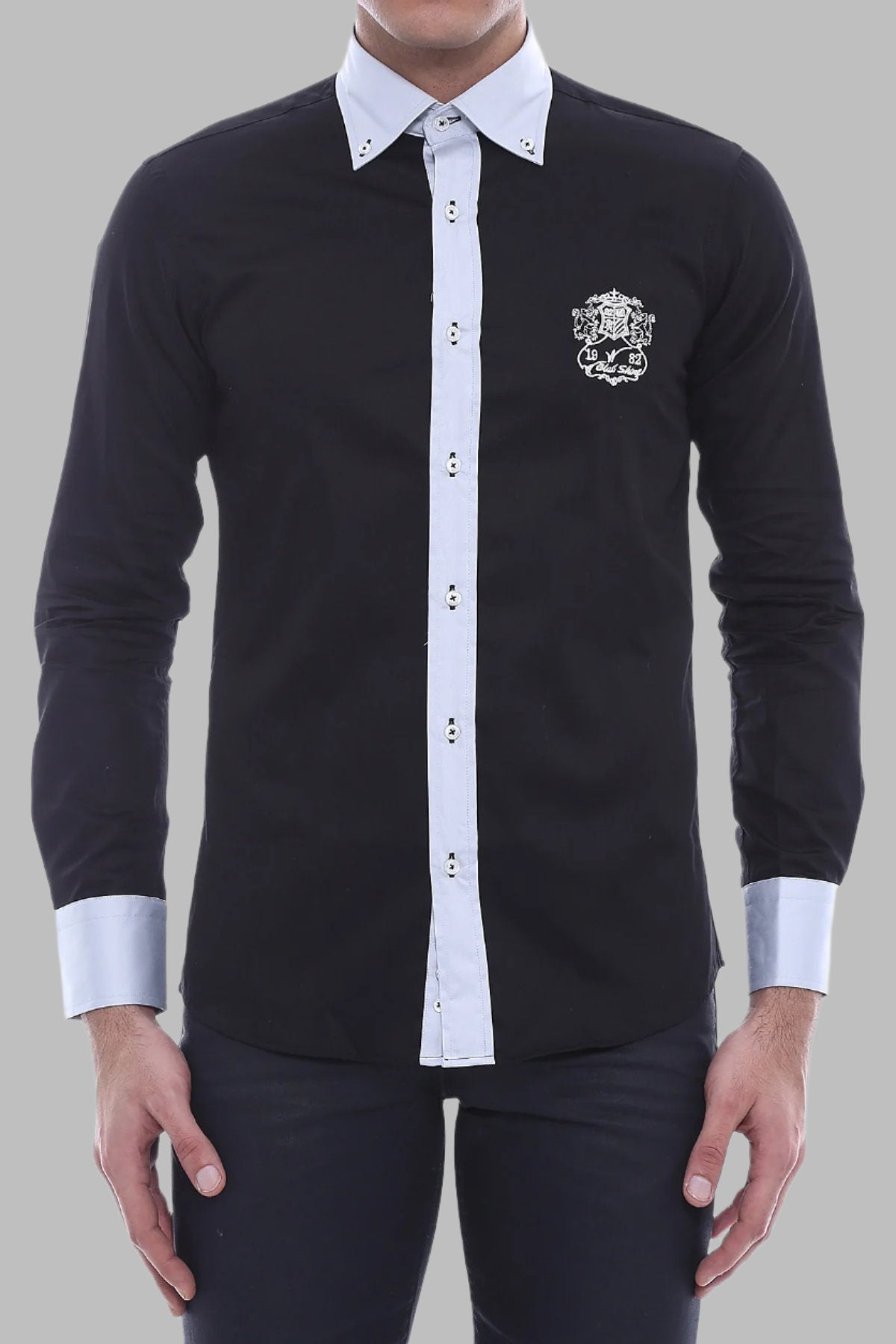 Cotton- Satin Black Men's Sport Shirt -