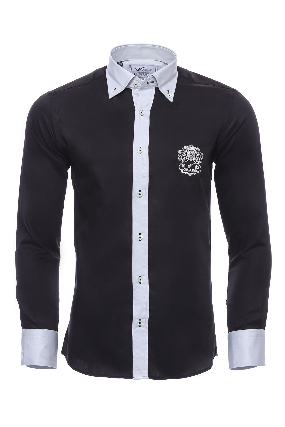Cotton- Satin Black Men's Sport Shirt -