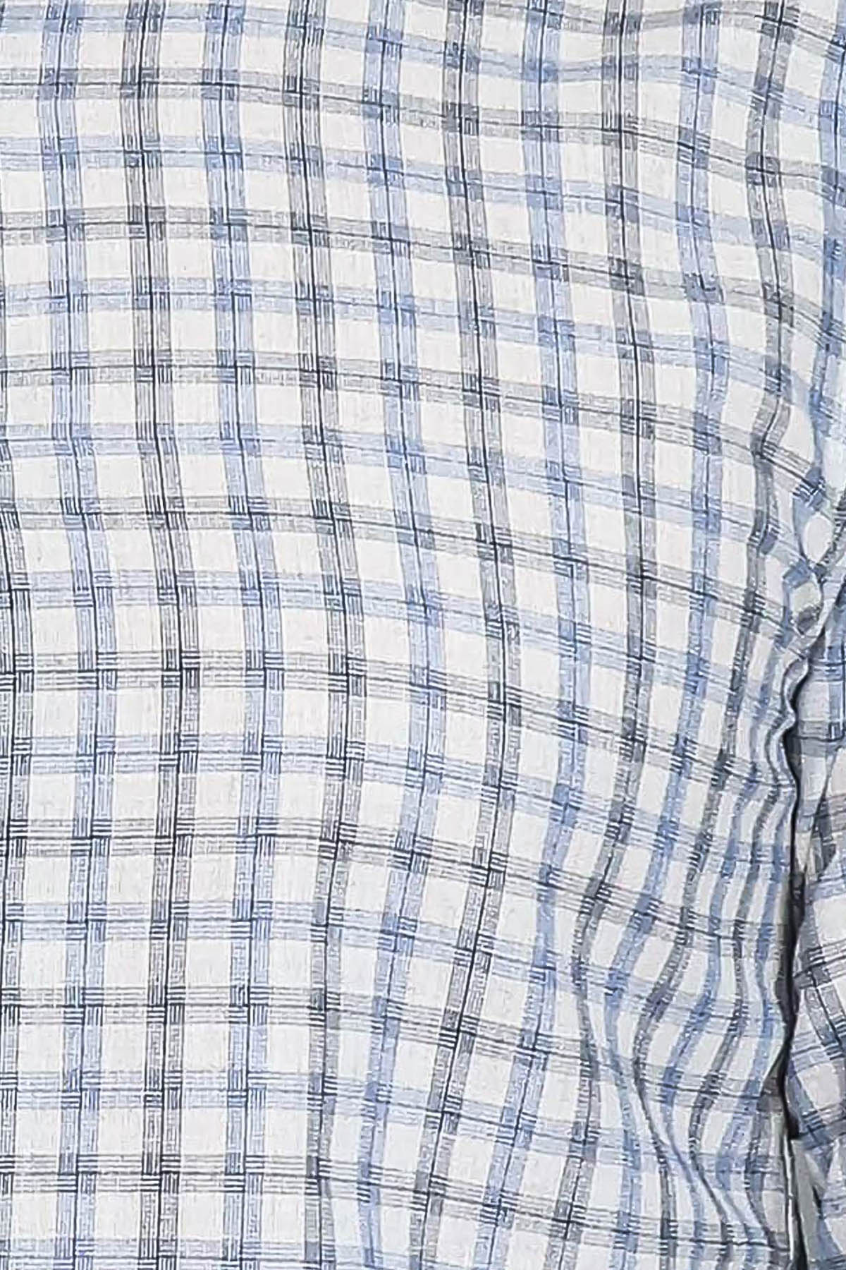 Blue Slim Fit Check Shirt