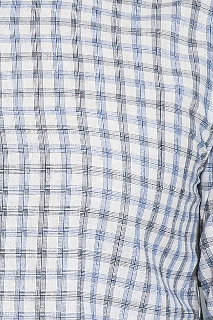 Blue Slim Fit Check Shirt