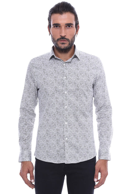 Floral Patterned Slim Fit Shirt - Wessi
