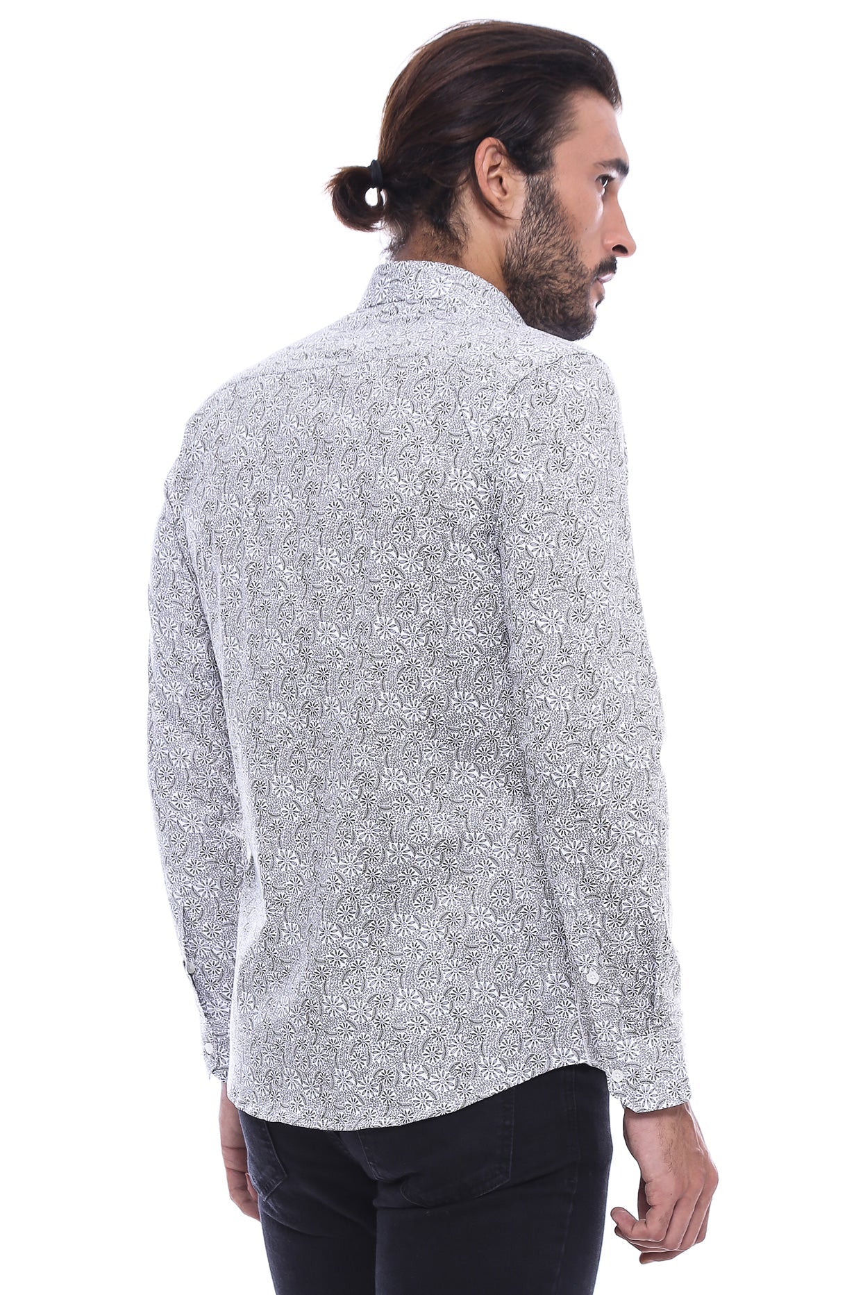 Floral Patterned Slim Fit Shirt - Wessi
