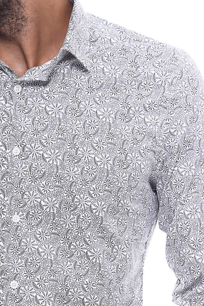 Floral Patterned Slim Fit Shirt - Wessi