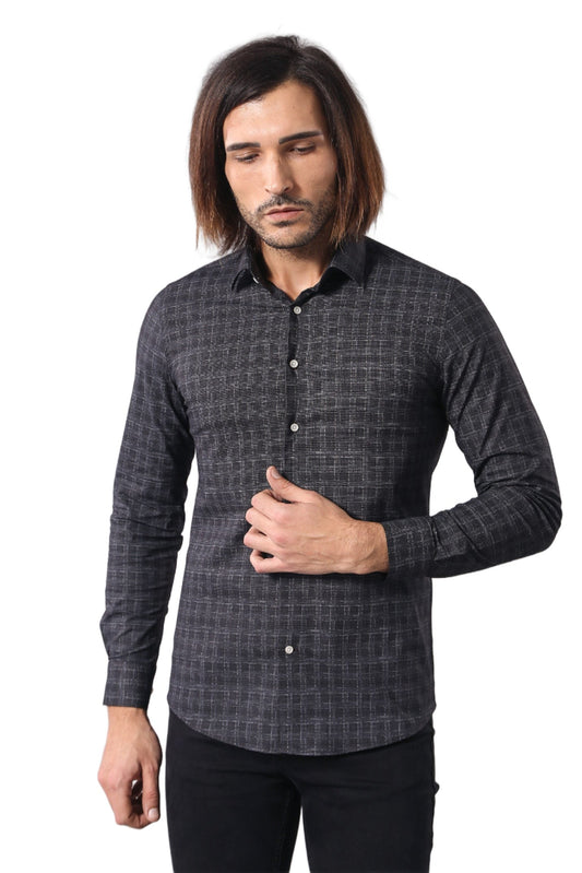 KOALA SYDNEY Plaid Patterned Black Shirt
