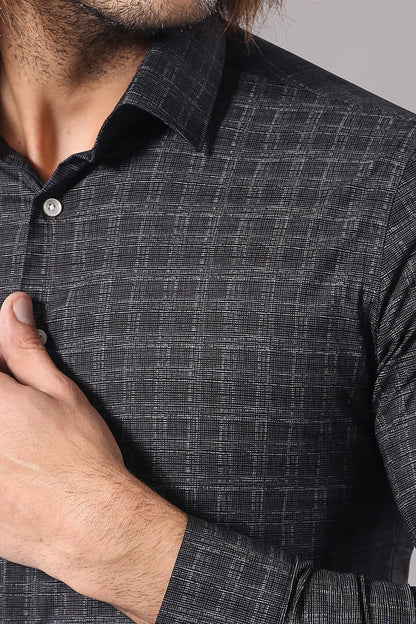 KOALA SYDNEY Plaid Patterned Black Shirt