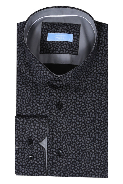 KOALA SYDNEY  Patterned Black Long Sleeve Shirt |