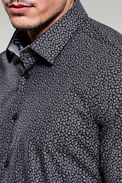 KOALA SYDNEY  Patterned Black Long Sleeve Shirt |