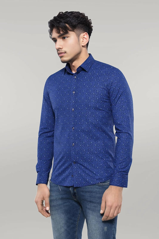 KOALA SYDNEY  Patterned Blue Long Sleeve Shirt |