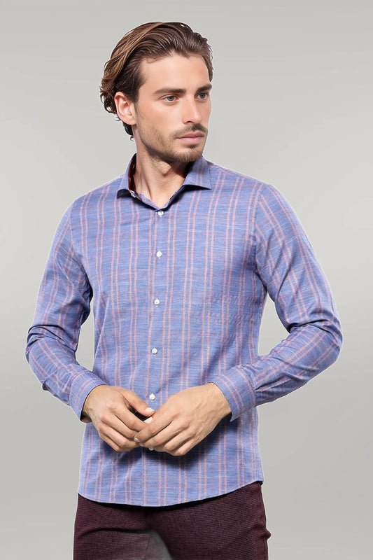 KOALA SYDNEY  Casual Plaid Blue Shirt |