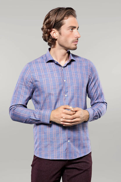 KOALA SYDNEY  Casual Plaid Blue Shirt |