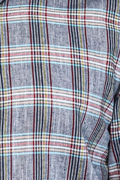 Casual Blue Plaid Shirt