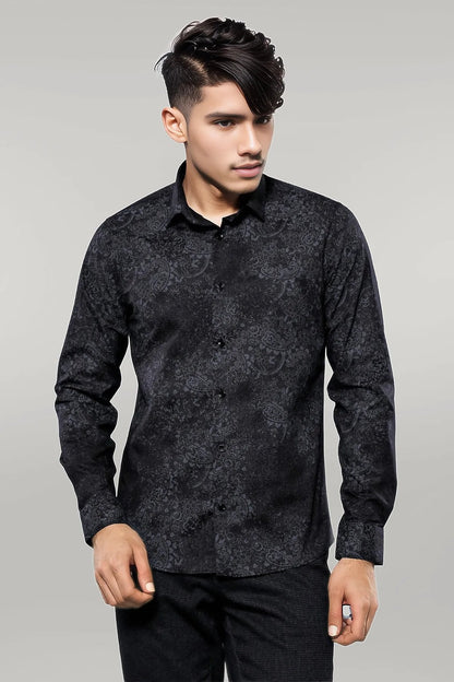Floral Black Shirt |