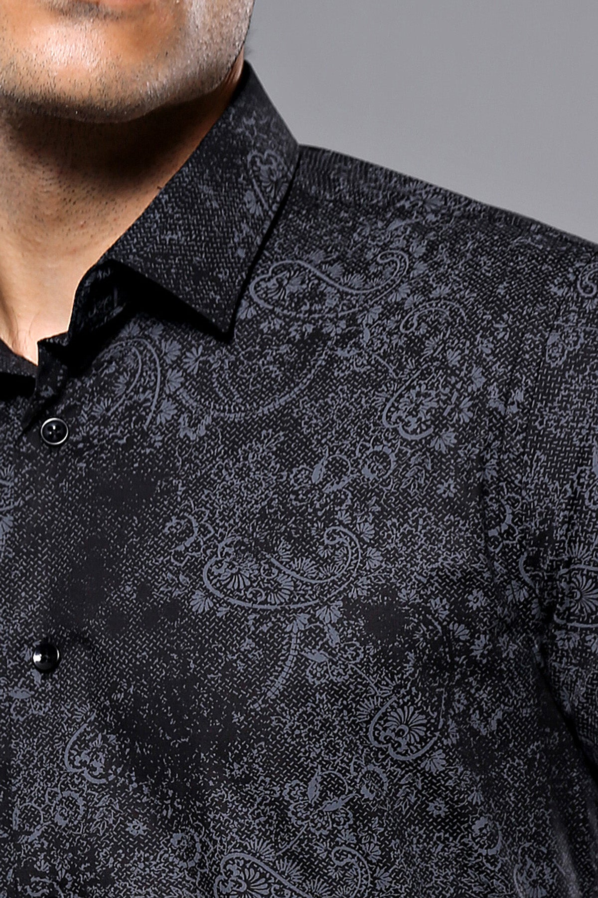 Floral Black Shirt