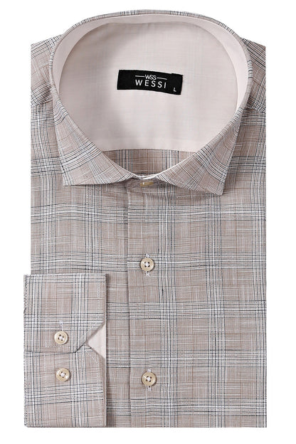 Checked Beige Shirt -