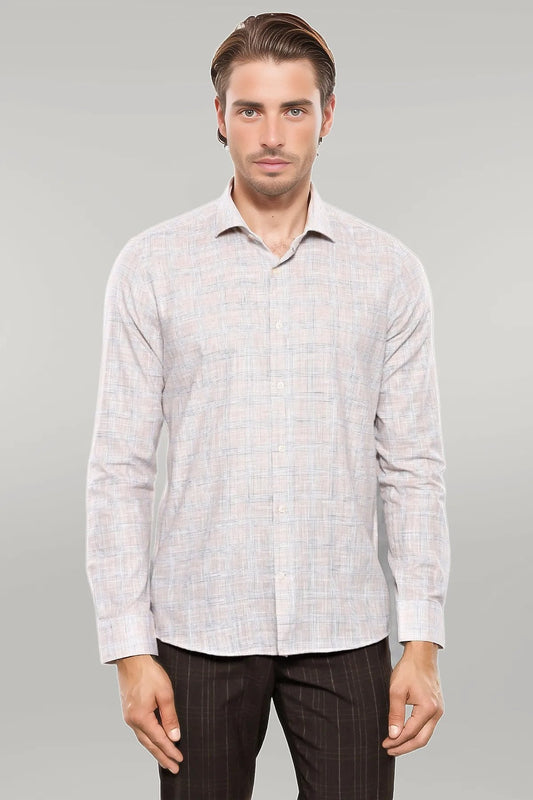 Checked Beige Shirt