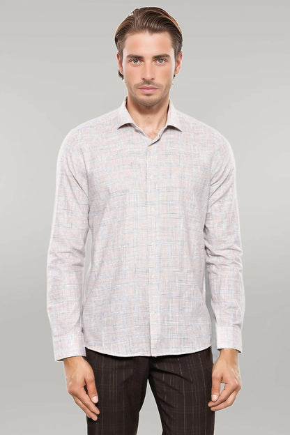 Checked Beige Shirt -