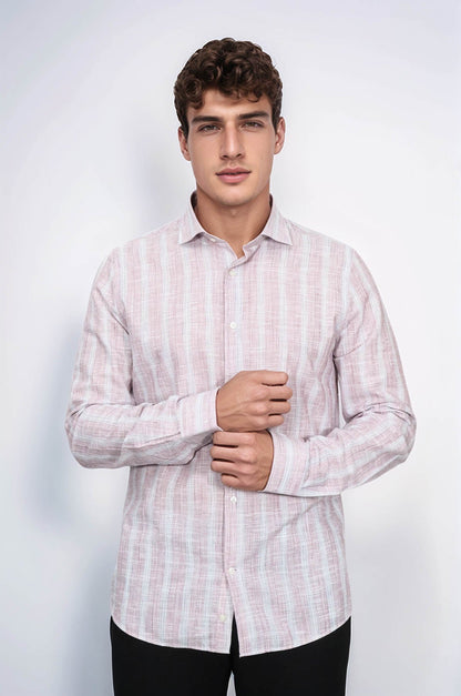 Light Red Checked Shirt