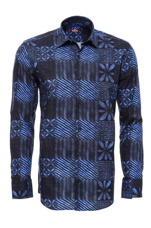KOALA SYDNEY  Navy Blue Patterned Shirt