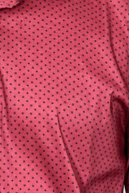 Patterned Slim Fit Burgundy Men Shirt