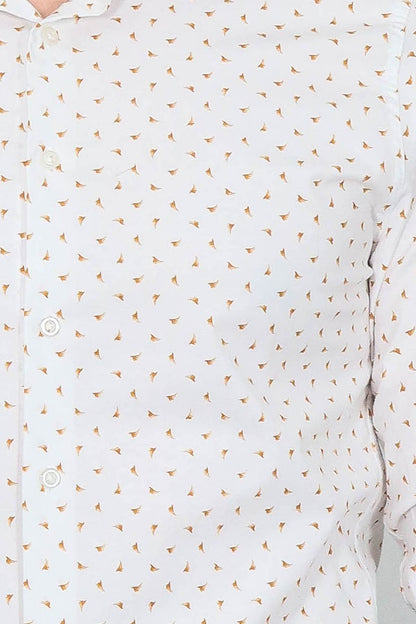 KOALA SYDNEY  Minimal Golden Print White Men's Shirt
