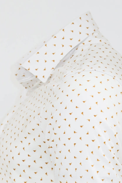 KOALA SYDNEY  Minimal Golden Print White Men's Shirt -