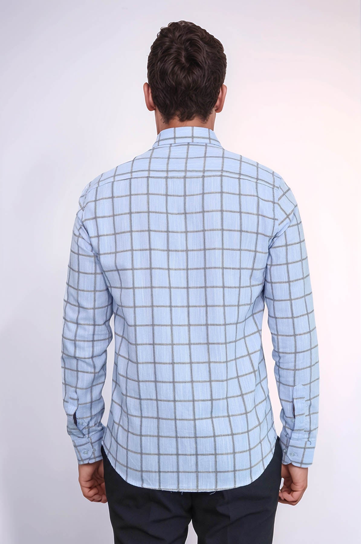 KOALA SYDNEY  Plaid Slim Fit Blue Men Shirt -
