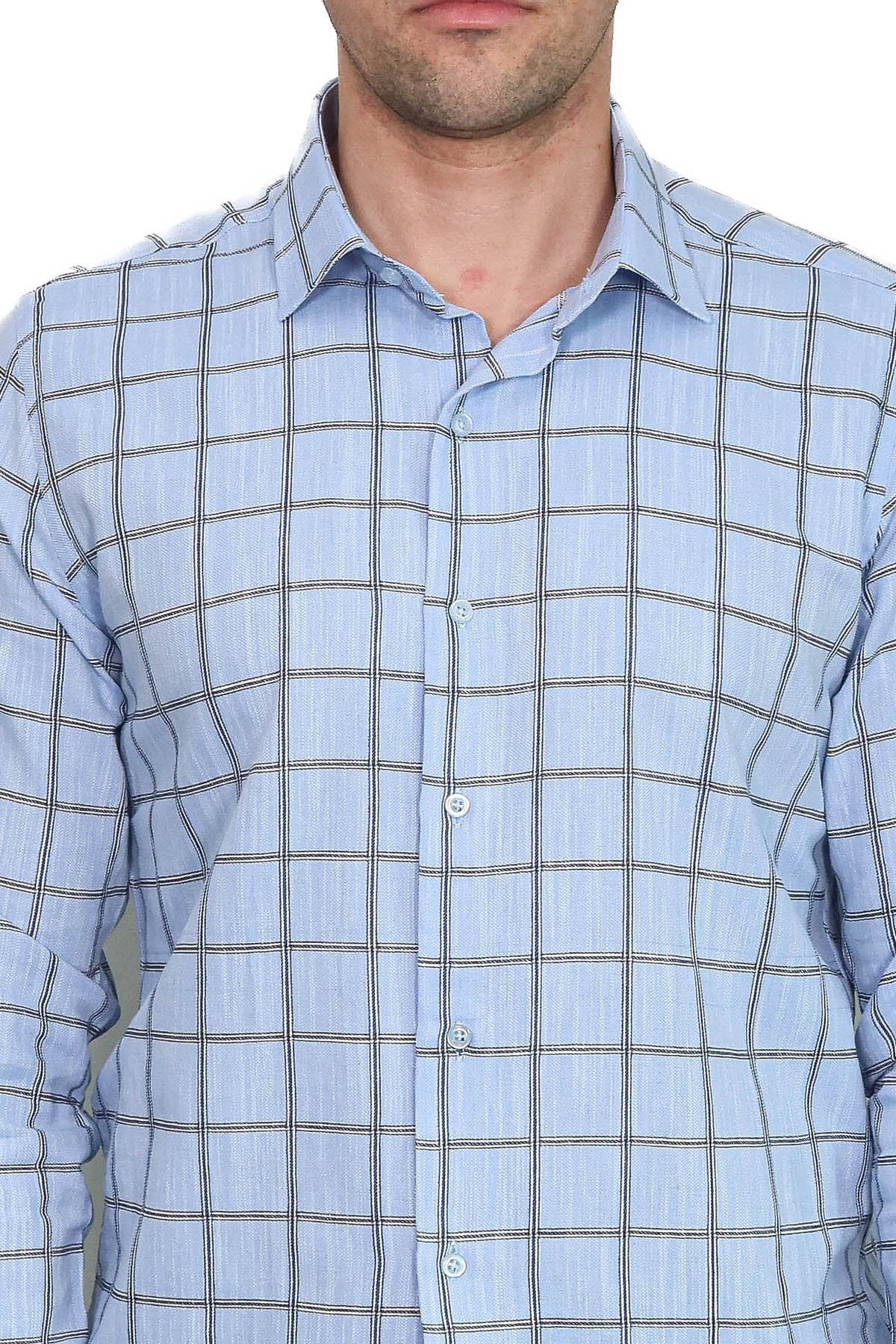 KOALA SYDNEY  Plaid Slim Fit Blue Men Shirt -