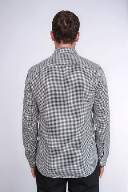 Houndstooth Pattern Black Men Shirt