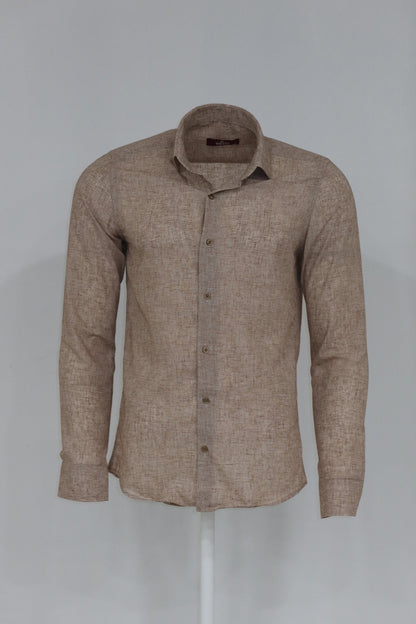 KOALA SYDNEY  Slim Fit Patterned Brown Men Shirt -