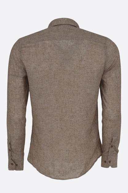 KOALA SYDNEY  Slim Fit Patterned Brown Men Shirt -