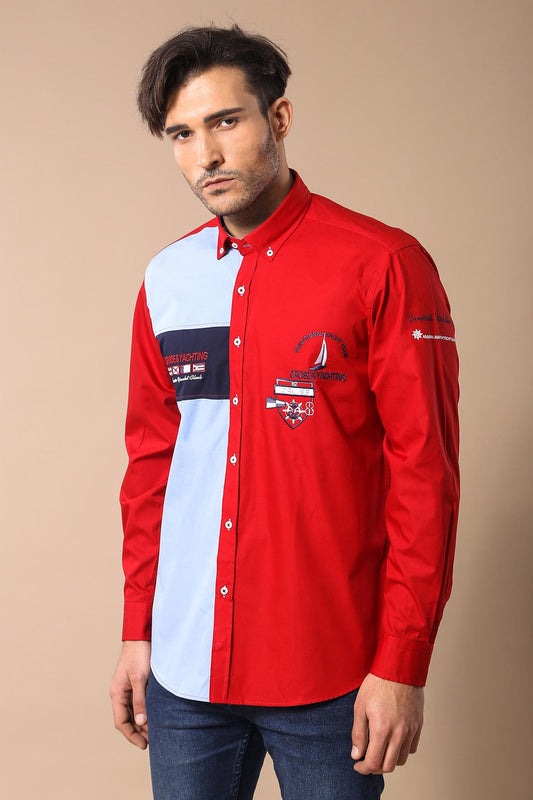 Cruise Yachting Crested Red-White Shirt-