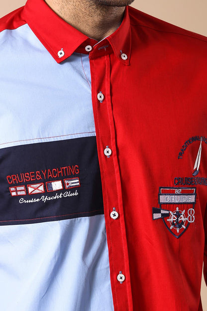 Cruise Yachting Crested Red-White Shirt-