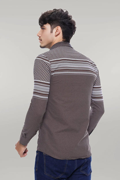 Brown Diamond Patterned Shirt - Wessi