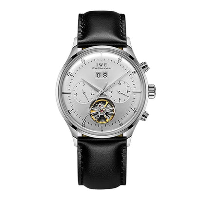 Luxury Automatic Men's Watch - Self-Winding Mechanical Timepiece with Leather Strap